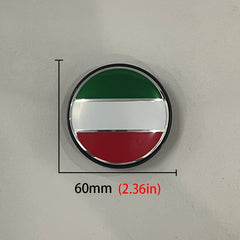 4pcs 60mm Italian Flag Car Wheel Hub Center Cap Rim Cap
