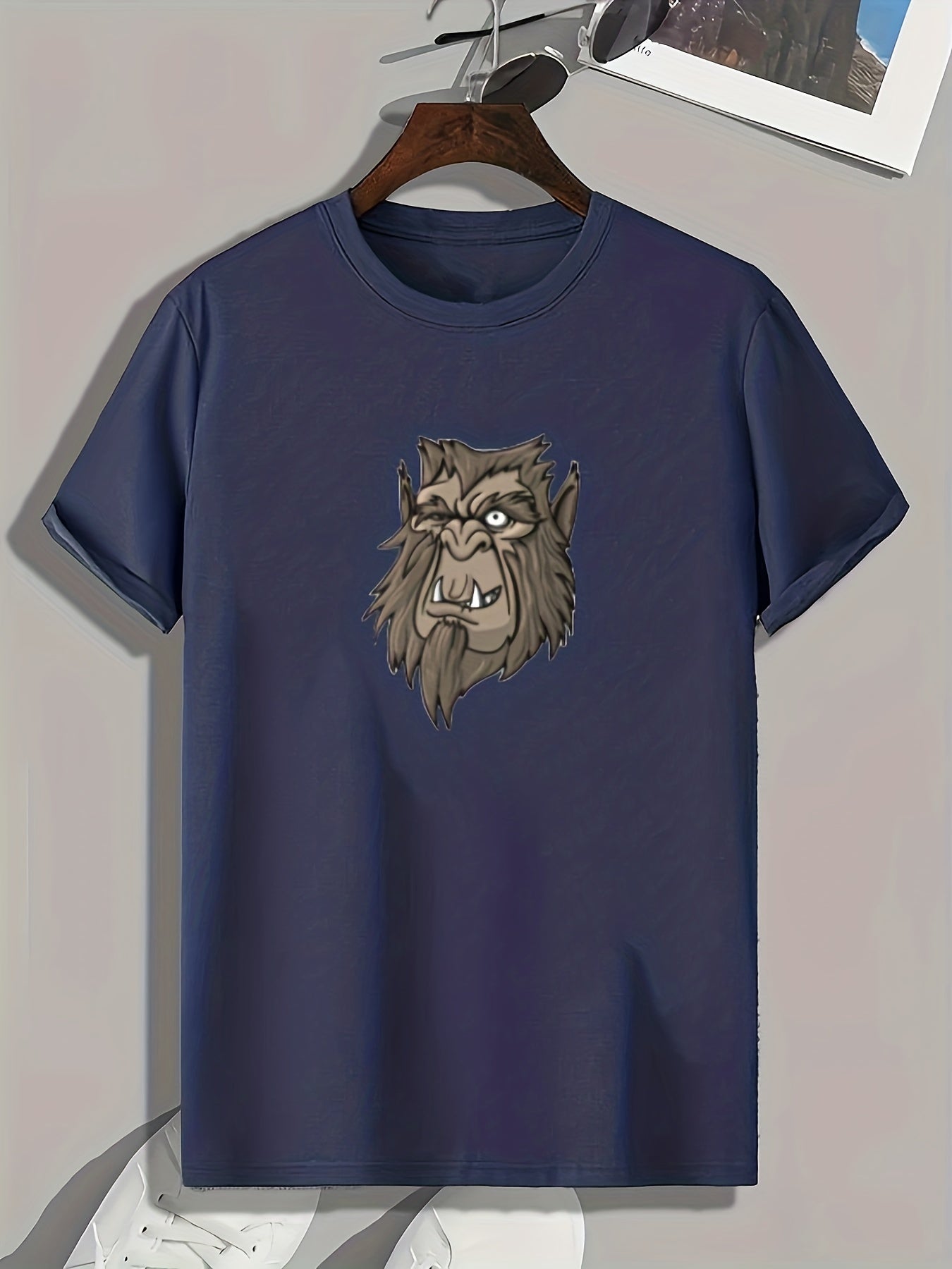 Monster Print Men's Graphic T shirt Casual Comfy Tees For Summer