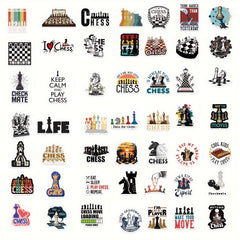 50pcs Cartoon Chess Game Series Stickers for Laptop Helmet Desktop