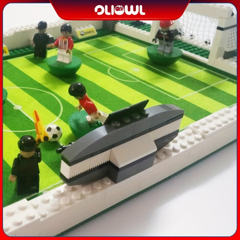 Soccer Field Building Block Set with Controllable Players