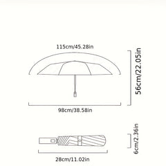 Vintage Oil Painting Folding Umbrella UV Protection