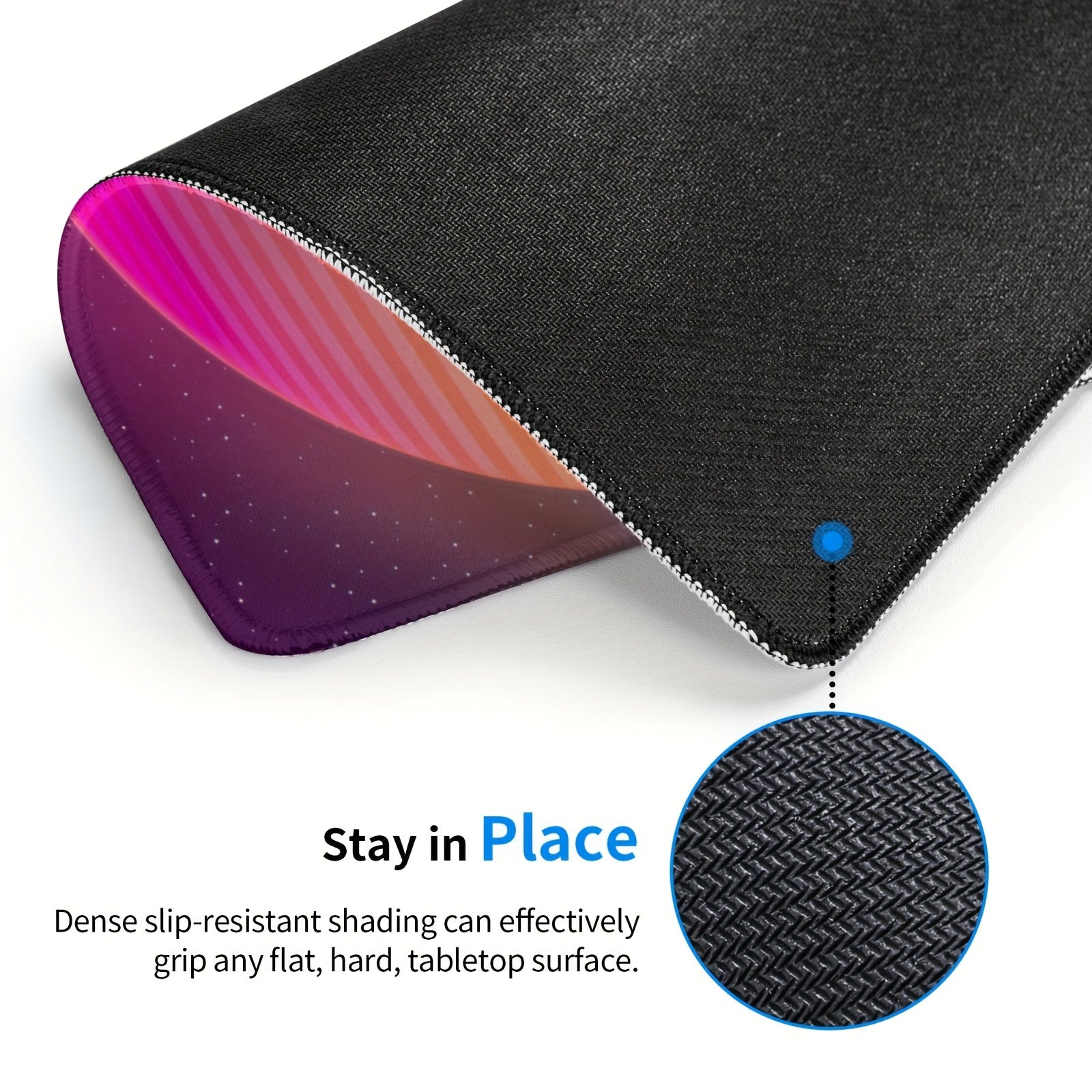 Colorful Pattern Square Mousepad for Computers and Games