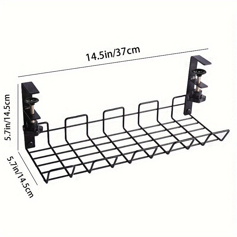 Desktop Cable Organizer Tray - Wire Management Rack