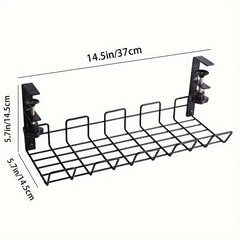 Desktop Cable Organizer Tray - Wire Management Rack