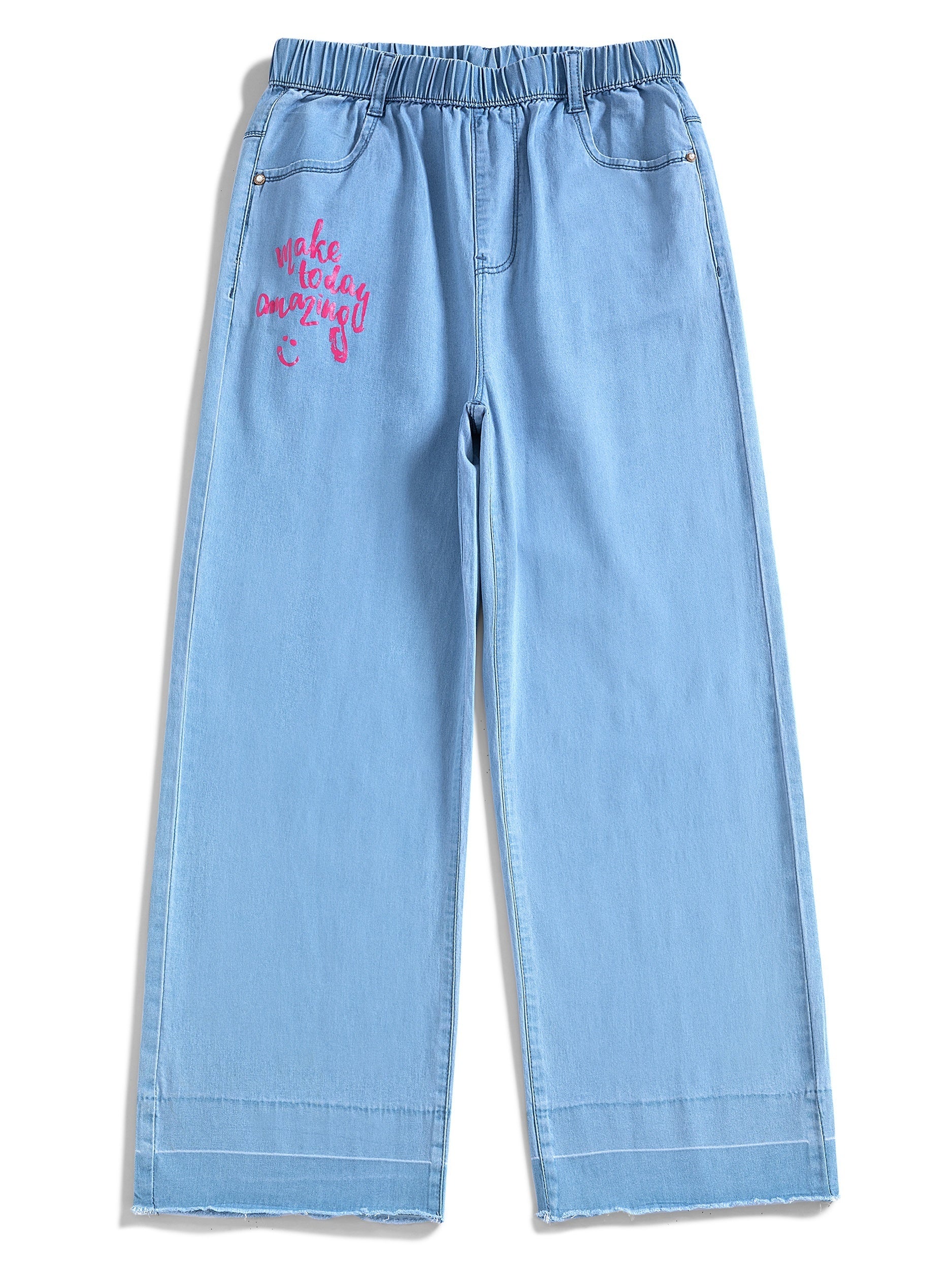 Girl's Summer Casual Loose Fit Jeans Pants