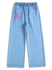 Girl's Summer Casual Loose Fit Jeans Pants