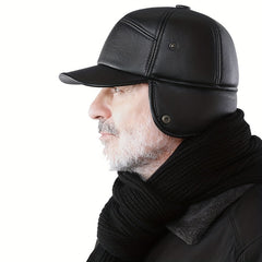 Winter Baseball Cap Hats For Men Snapback Father Hats Earflaps Thicken Dad Cap