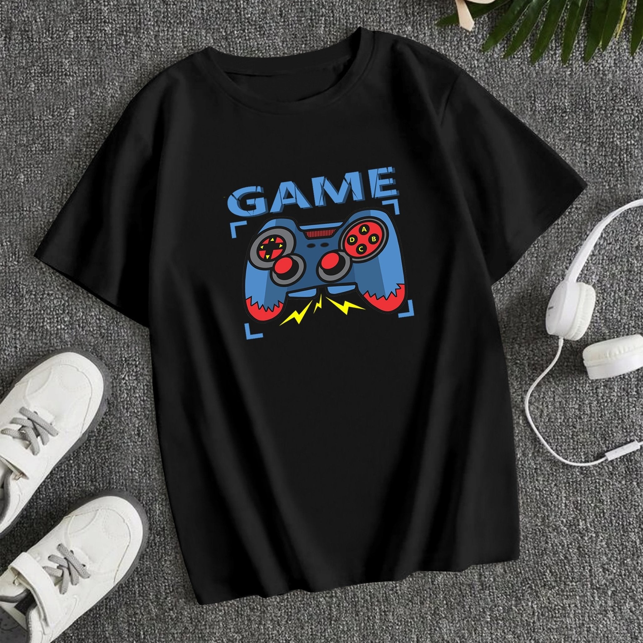 Boys' Game Controller T Shirt Short Sleeve Tee