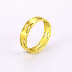 Geometric Stainless Steel Rings for Women Minimalist Couple Promise Jewelry