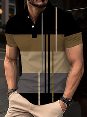Men's Casual Short Sleeve 1 4 Button Shirt Fitness Training