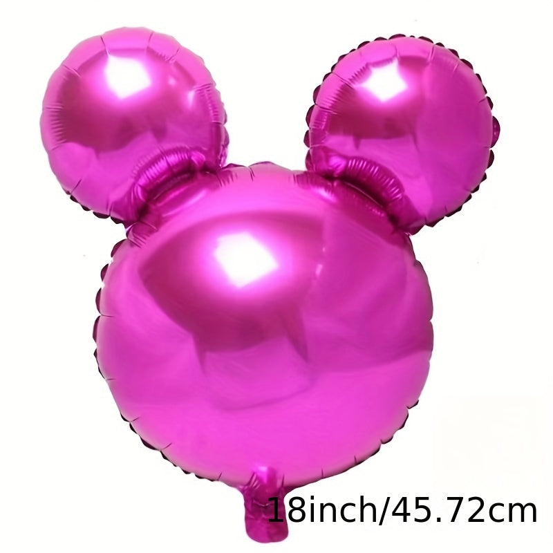 6pcs Cartoon Character Birthday Balloons Pink Bow Balloon Party Decoration