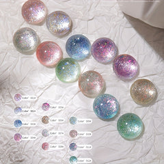12 Colors Magnetic Gel Nail Polish - Colorful Holographic Cat Eye Gel