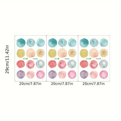 Watercolor Dots Removable Vinyl Wall Stickers 2/3pcs