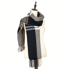 Cashmere Plaid Men's Scarf Wrap Shawl