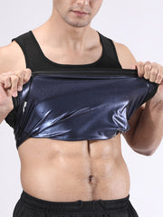 Men's Sauna Undershirt Compression Sweat Shirt for Fitness
