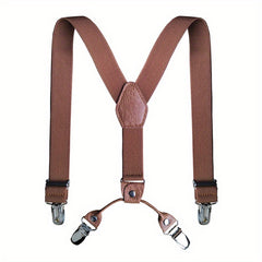 Toddler Suspenders & Bowtie Set Y Back Clips for Boys 1-3 Years