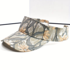 Flower Leaf Print Visor Hats Lightweight Sun Hat