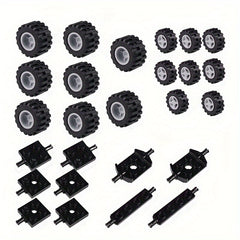 MOC Car Tire Wheel Hub Bearing Single Axis Truck Tire Wind Engine Propeller Toy