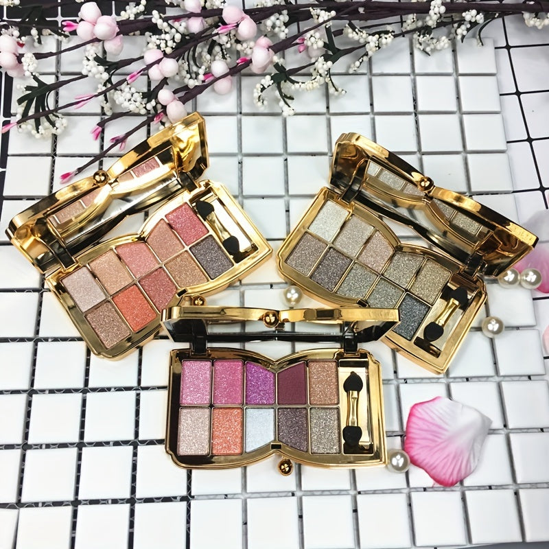 Sparkling Diamond Shimmer Eyeshadow Palette + Brush