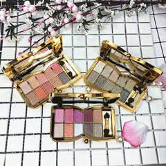 Sparkling Diamond Shimmer Eyeshadow Palette + Brush