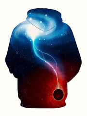 Starry Sky 3D Print Hoodie for Men Autumn Winter