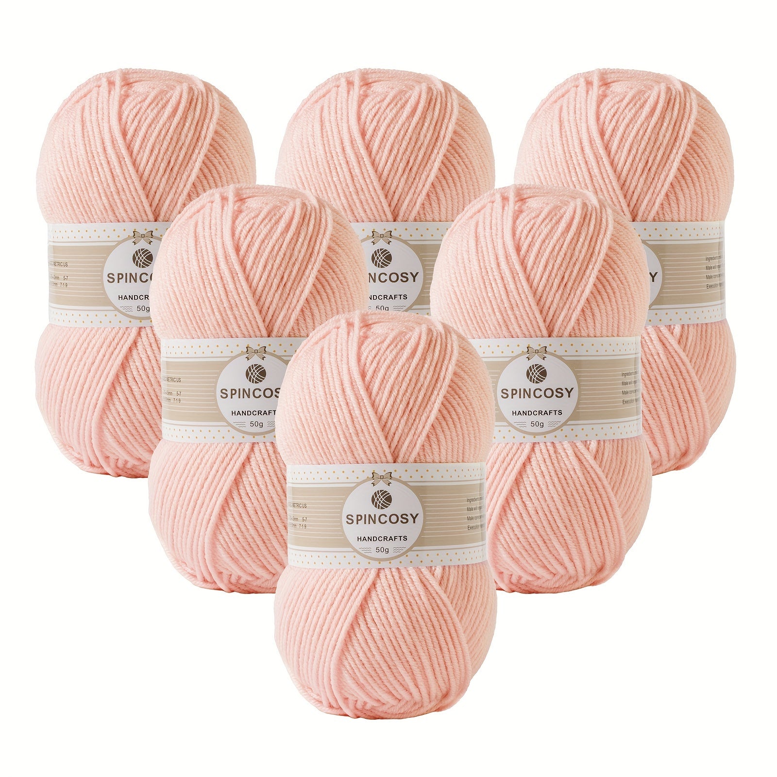 6pcs 4 Layer Hand-Woven Crochet Yarn 100% Acrylic DIY Crocheting Knitting 50g