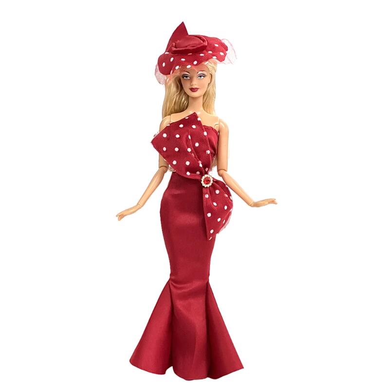 Doll Dress with Hat for Weddings & Parties