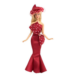 Doll Dress with Hat for Weddings & Parties