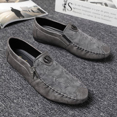 Men's Slip On Loafer Shoes Casual Sneakers with V Decor