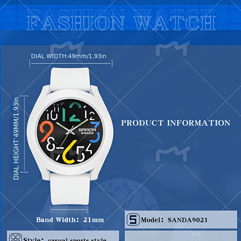 Sanda Colorful Strap Waterproof Digital Quartz Watch