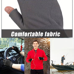 Durable Fingerless Fishing Gloves - 2 Pairs