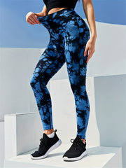 Tie Dye High Waist Sports Leggings for Women