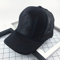Tiger Head Embossed Baseball Cap Mesh Breathable Trucker Hats