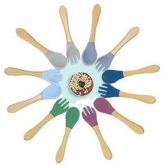 Safe Silicone Baby Fork Spoon Set