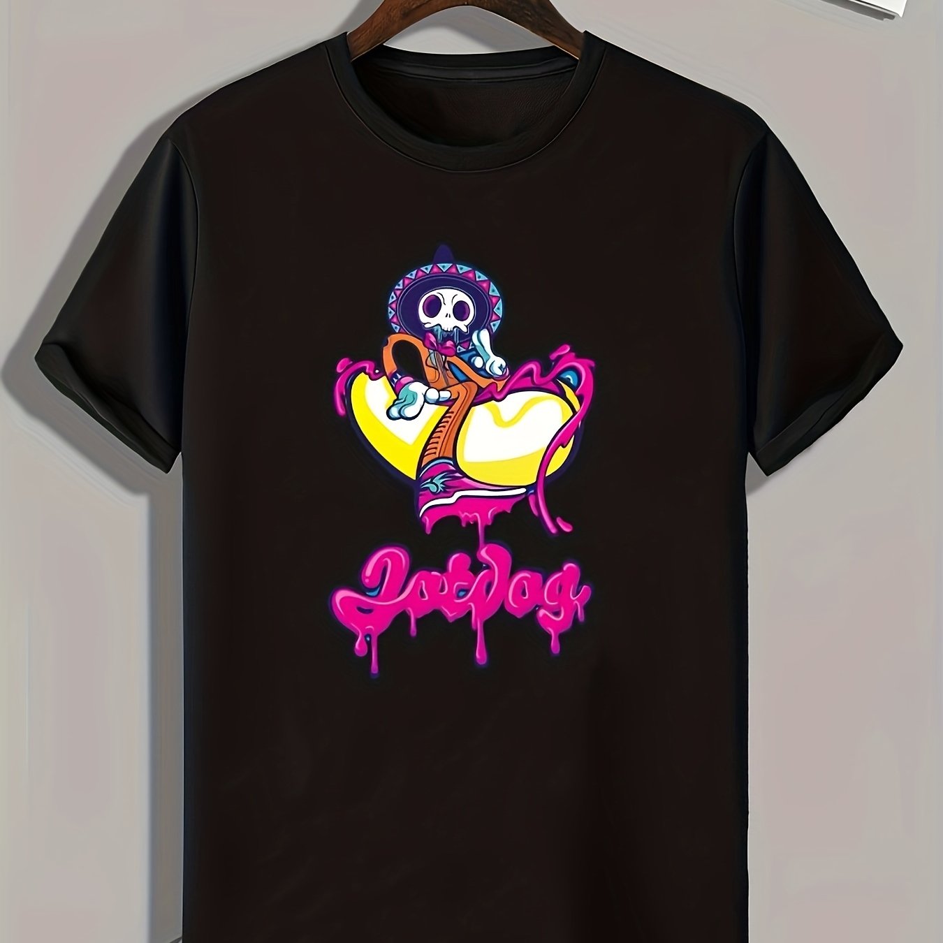 Skull Cartoon Print Men's Graphic T shirt Casual Comfy Tees For Summer