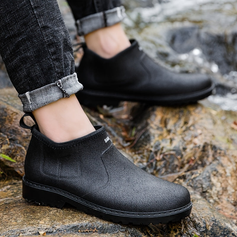 Men's Waterproof Slip On Rain Shoes - Outdoor Working Fishing