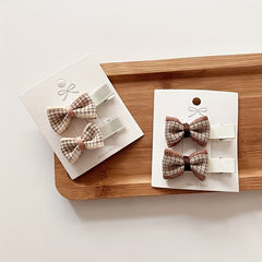 2pcs Fabric Bow Hair Clips for Baby Girls