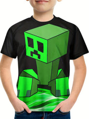 Kids 3D Print Building Block Street Wear Tee