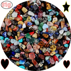 100pcs 31g Stone Flake Crystal Loose Beads Hole Drill Jewelry Making DIY