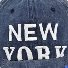 YORK Retro 3D Embroidered Baseball Cap Patch Duck Tongue Cap