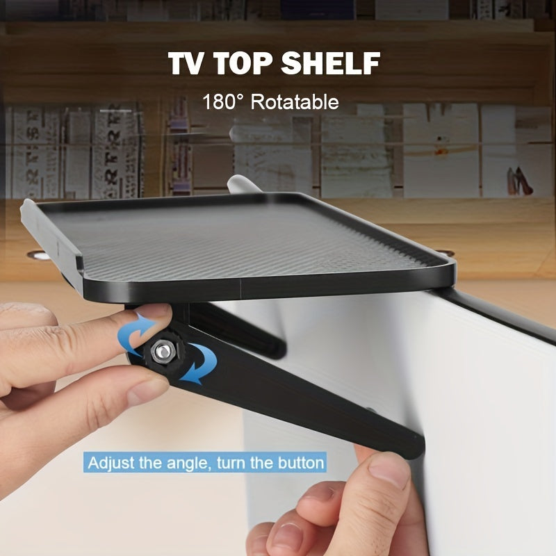 Adjustable TV Top Shelf Screen Shelf for Media Boxes Game Console