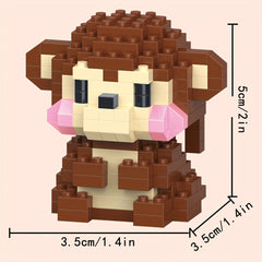 Mini Animal Building Blocks Toys Chicken Cow Crocodile Ducks Elephant