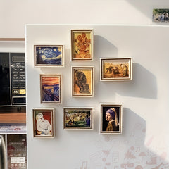 1pc Famous Painting Refrigerator Magnet 3D Magnetic Stickers