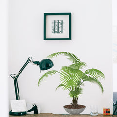 Green Plant Wall Decal Leaves Potted Plant Wall Sticker Bonsai Decal