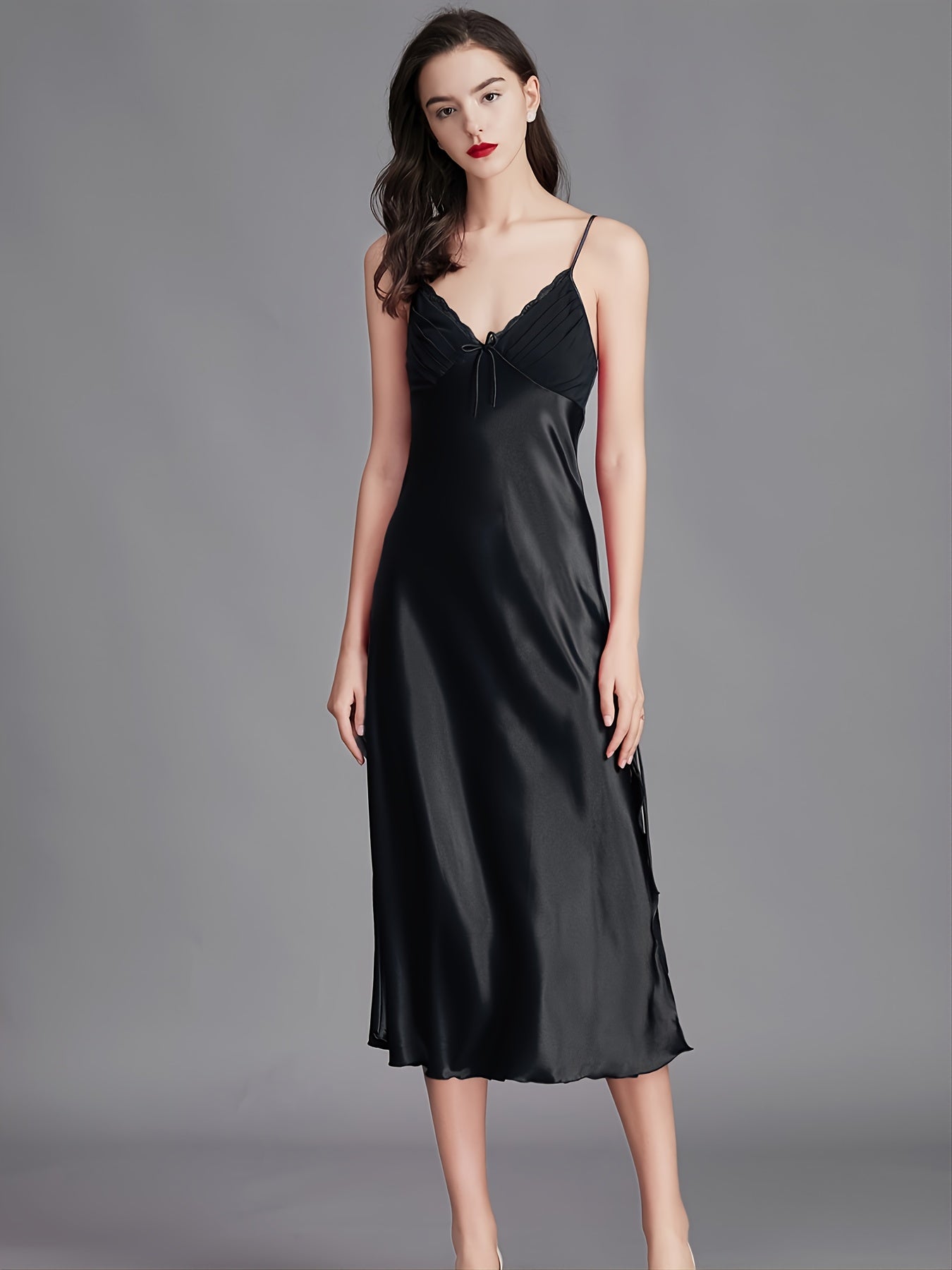 Satin Cami Night Dress - Women's Sleepwear