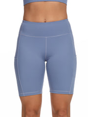 High Elastic Women's Yoga Shorts with Pocket
