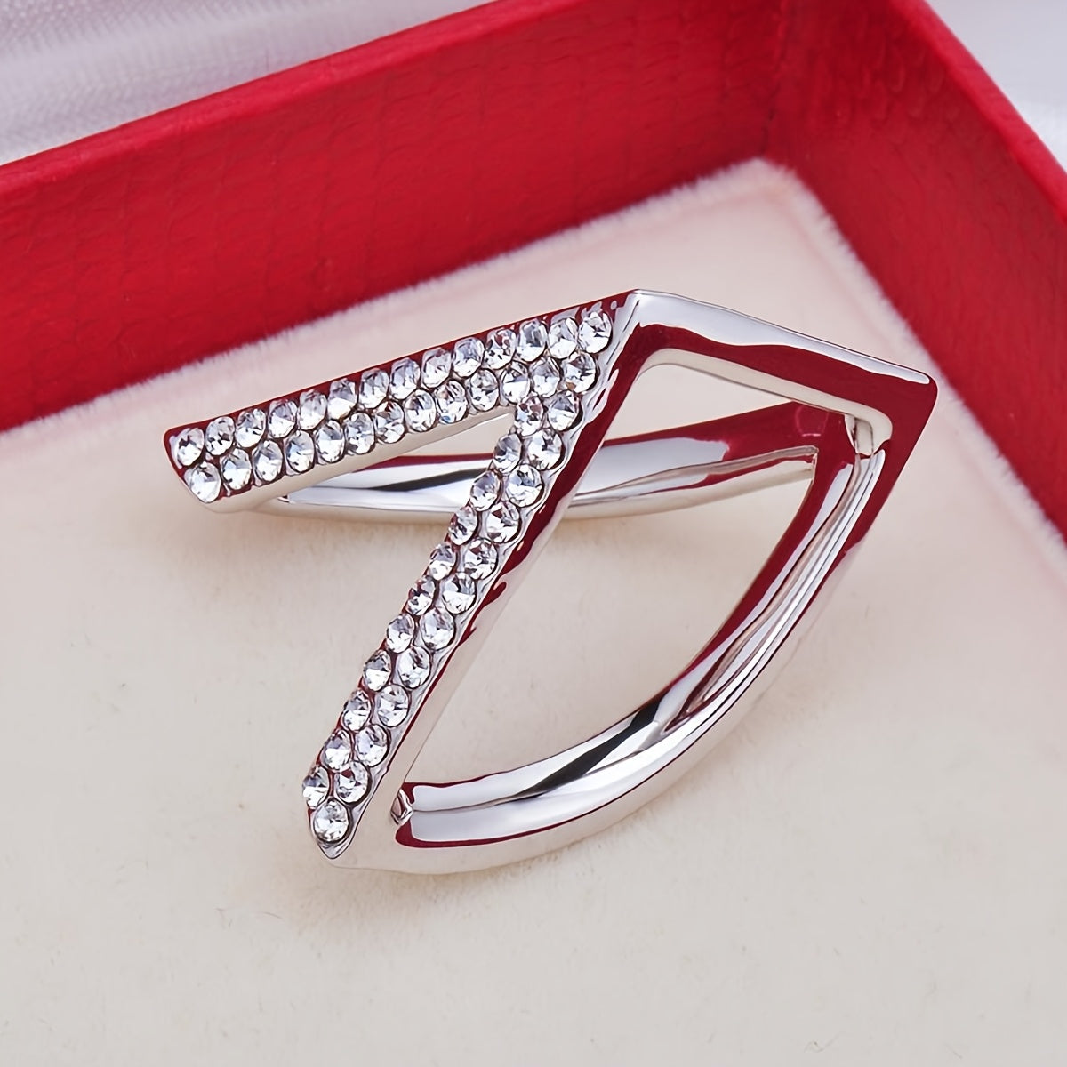 V-Shaped Rhinestone Bow Tie Scarf & Button Accessory for Women and Men