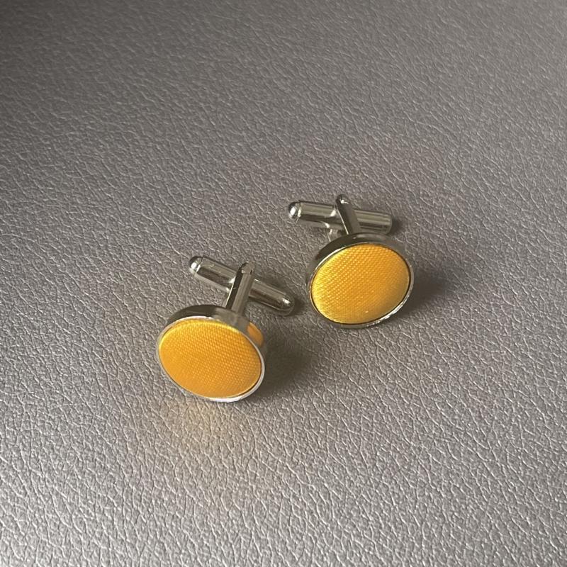 Men's Small Round Business Cufflinks