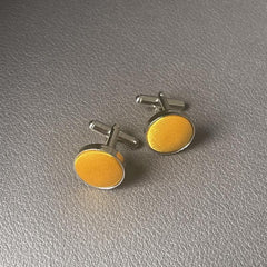 Men's Small Round Business Cufflinks