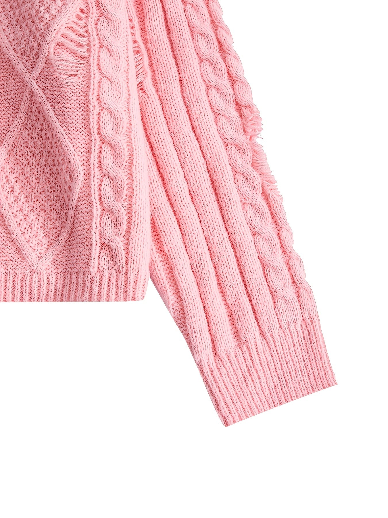 V Neck Long Sleeve Pullover Sweater